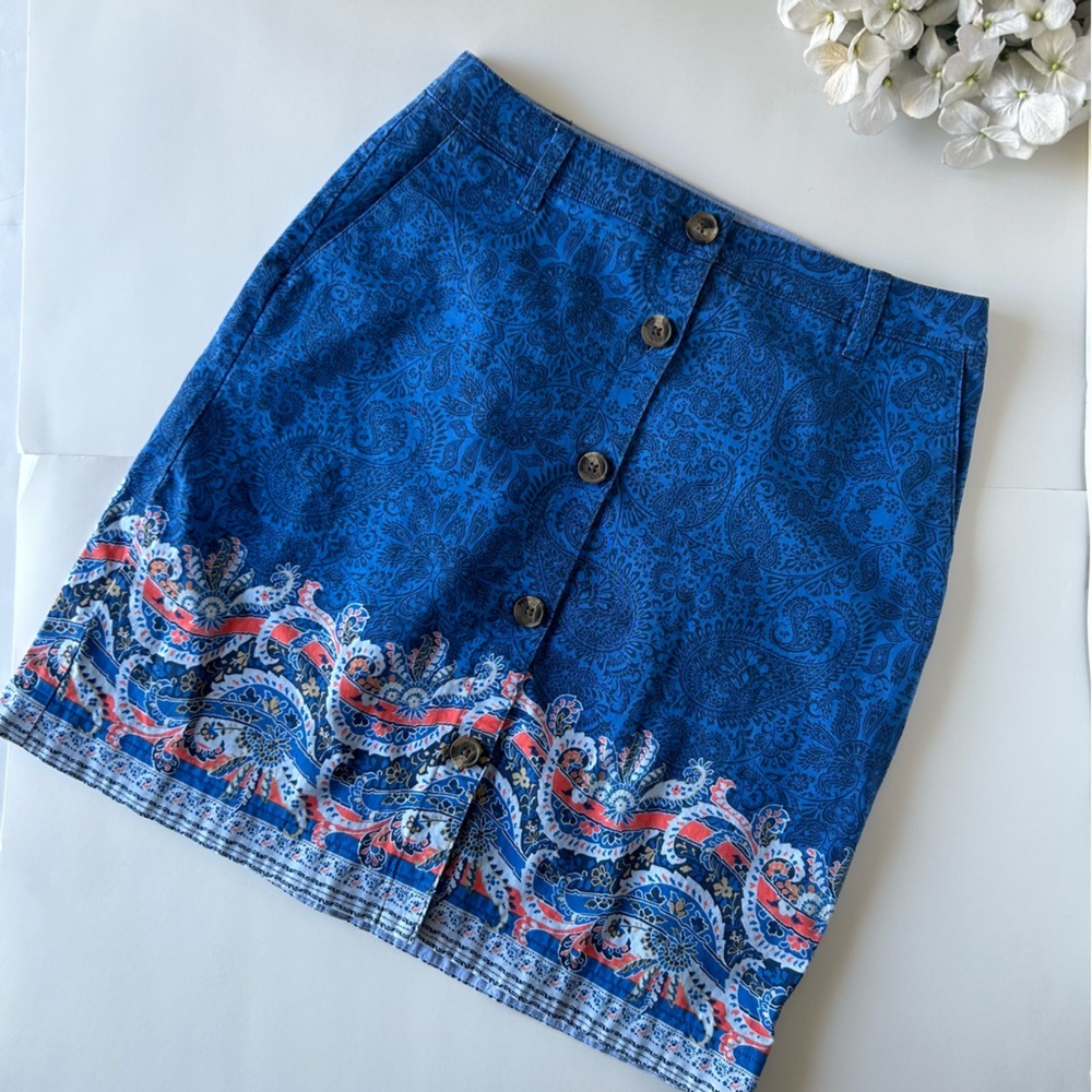 lands‎ end button down paisley skirt - Picture 4 of 8